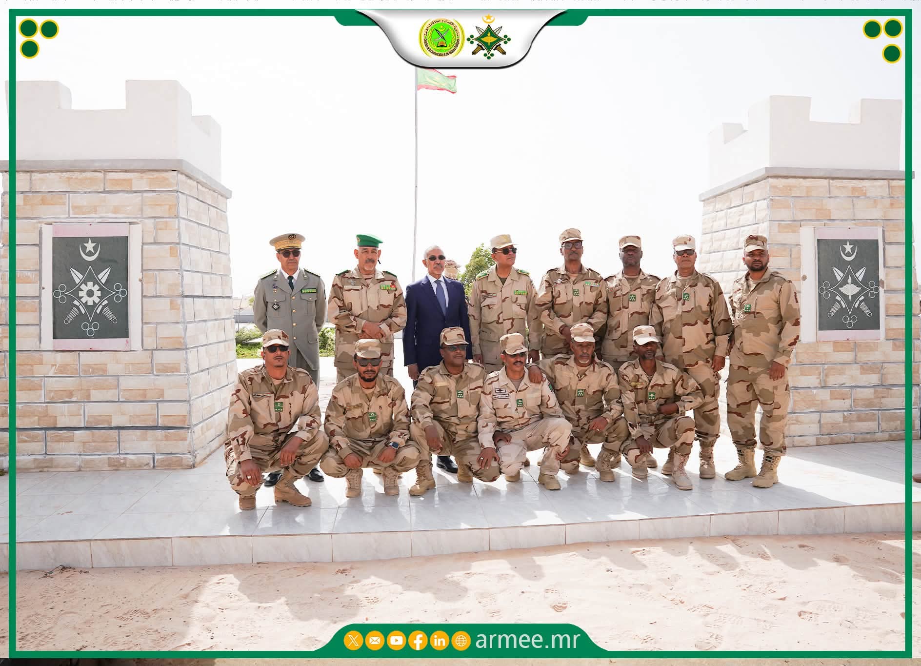وزير الدفاع وقائد الأركان العامة للجيوش يتفقدان المنطقة العسكرية الأولى في نواذيبو